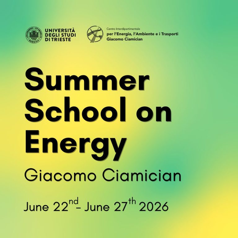Summer School on Energy – 22 – 27 June 2026! Deadline: April 23th, 2026